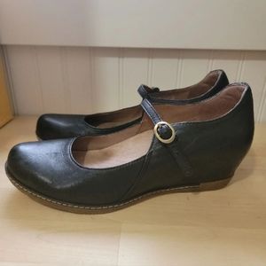 Dansko loralie black wedge Mary janes size 38